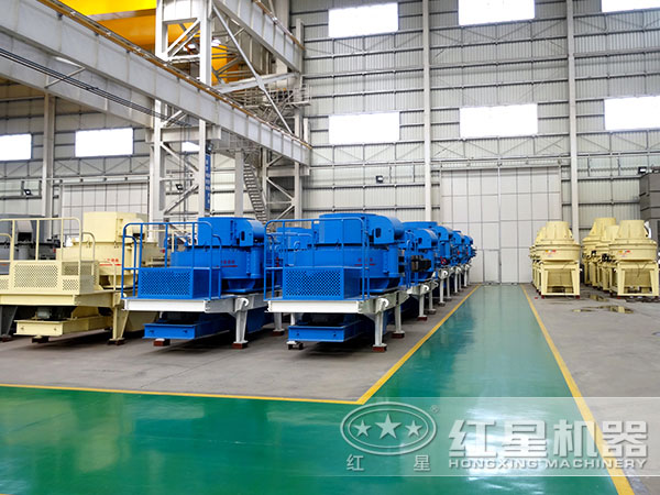 制砂機(jī)廠家車間一角