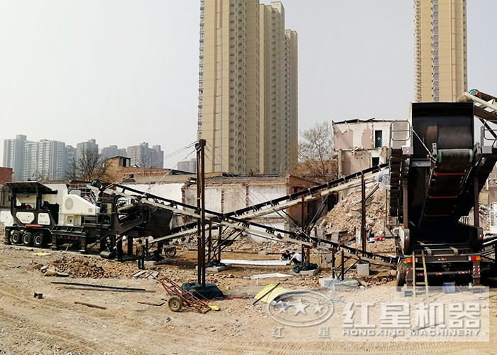 建筑垃圾破碎機(jī)處理建筑垃圾現(xiàn)場(chǎng) 建筑垃圾破碎機(jī)處理建筑垃圾現(xiàn)場(chǎng)