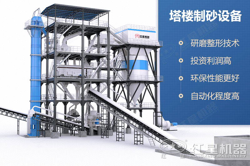 塔樓式干法制砂有何工藝優(yōu)勢？如何配置？