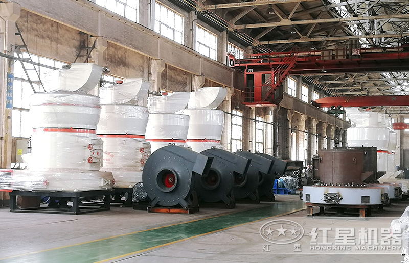 紅星機(jī)器磨粉機(jī)車間實(shí)拍，全部是自主生產(chǎn)